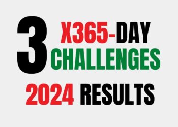 The results of 3 x 365-day challenges of 2024