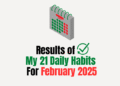 February 2025 Habits Results: The Romance Month Got a New Name – Nullification